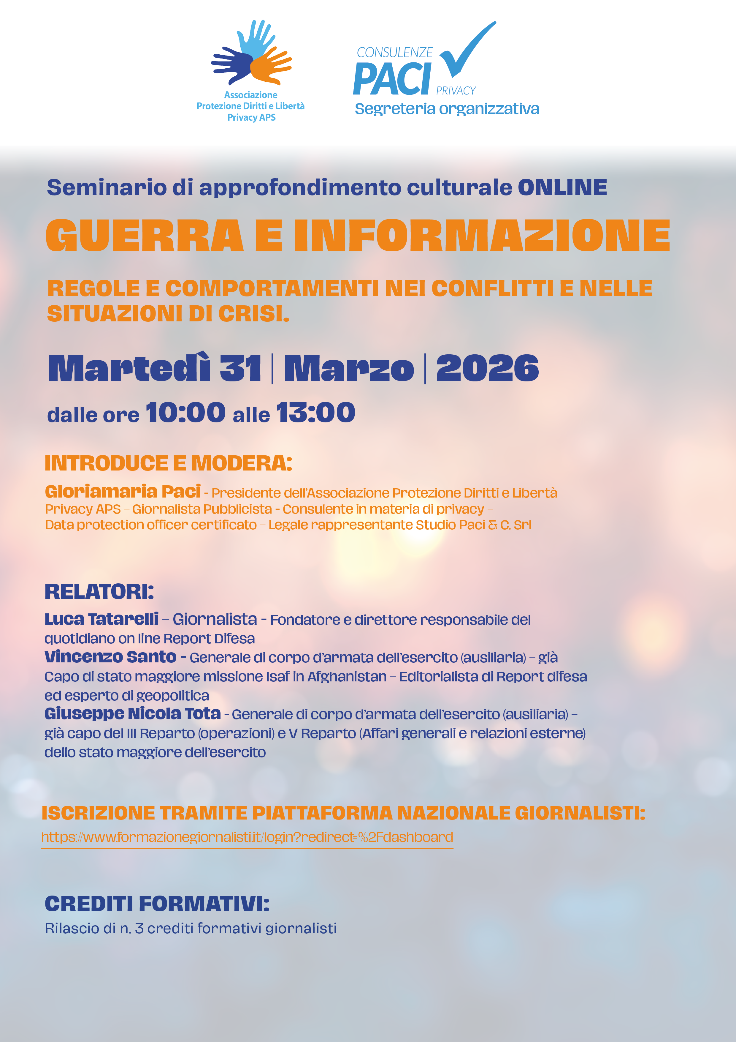 GUERRA E INFORMAZIONE, REGOLE E COMPORTAMENTI NEI CONFLITTI E NELLE SITUAZIONI DI CRISI